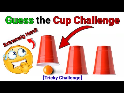 Only 1% can Guess the Cup Correctly...(Extremely Hard!🥵)
