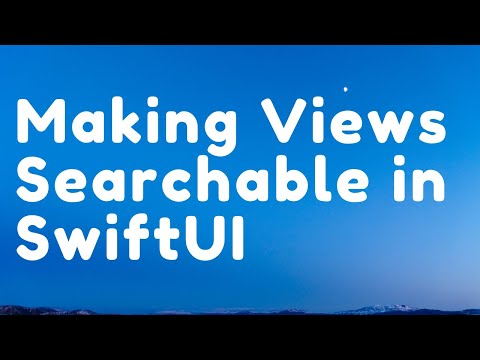 Creating Searchable Views in SwiftUI