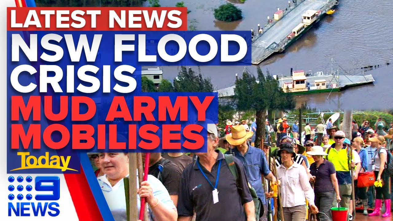 More rain expected for flooded affected NSW, Clean-up begins in Brisbane | 9 News Australia
