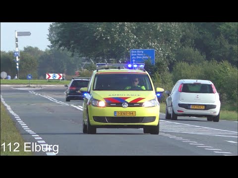 A1 Rapid Responder Texel 10-344 met spoed naar een onbekende melding in de Koog