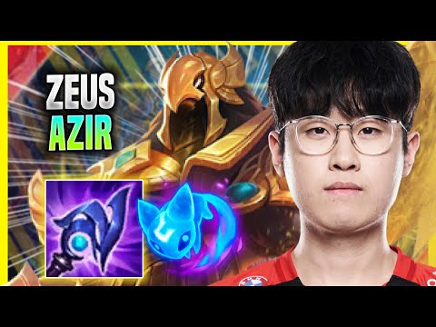ZEUS CHILLING WITH AZIR! - T1 Zeus Plays Azir TOP vs Gangplank! | Season 2022