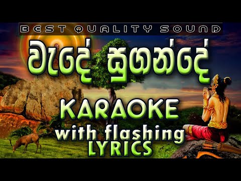 Wadhe Sugande Karaoke with Lyrics (Without Voice)