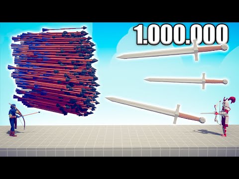 1.000.000 DAMAGE SWORD ARCHER vs EVERY GOD - TABS | Totally Accurate Battle Simulator 2023