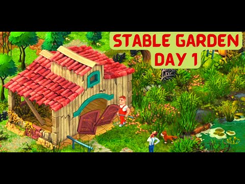 Gardenscapes: Watch Austin Restore Stable Garden — Day 1 │ Game-play Walk-through