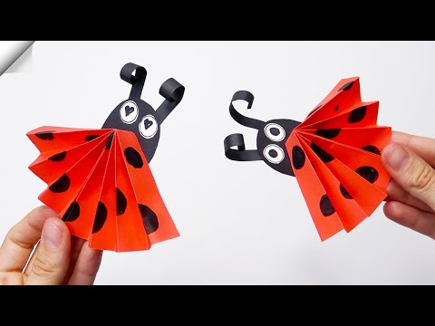 Cute Paper Ladybug Moving paper toys Easy Paper crafts