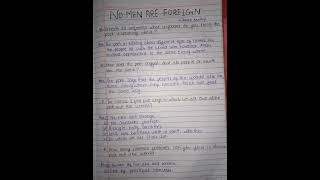 Class -9 ch - No men are foreign questions and answers