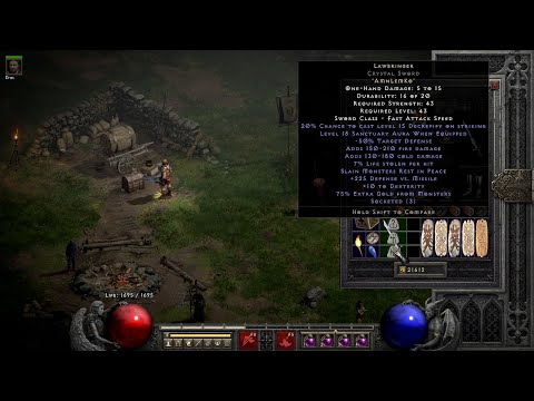 Making Lawbringer Rune Word For Mercenary - Diablo 2 Resurrected