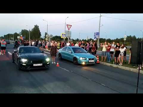 VOLVO S60R(360HP) vs Ford Mustang 2.3t (ST1.5- 370HP)