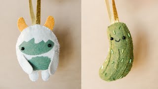 Quirky Felt Ornaments