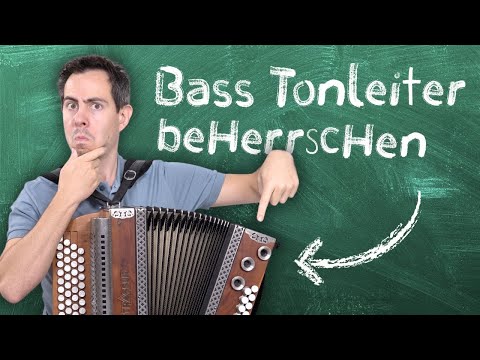 Wie spielt man auf der Steirischen Harmonika die Tonleiter mit dem Bass? (mit Übung)