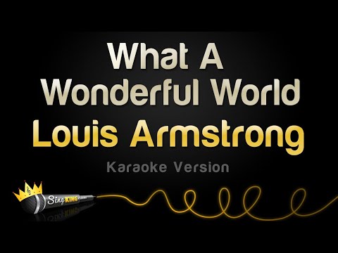 What A Wonderful World in the Style of Louis Armstrong karaoke with lyrics no lead vocal YouTube