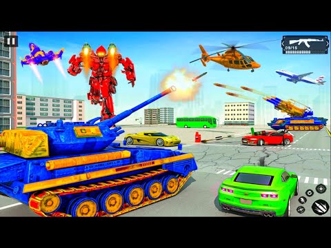 Army tank robot car game, Tank robot car gameplay
