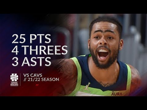 D'Angelo Russell 25 pts 4 threes 3 asts vs Cavs 21/22 season