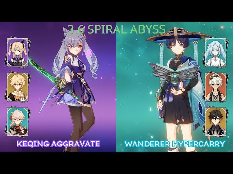 NEW Spiral Abyss 3.6 - Keqing Aggravate & Wanderer Hypercarry [Genshin Impact]