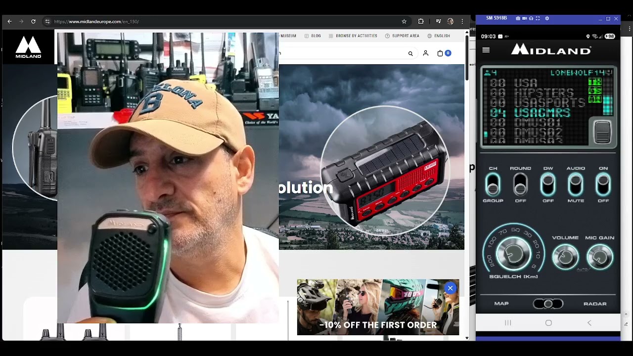 MIDLAND CB APP & MICROPHONE Live Tutorial