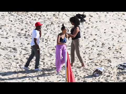Alesha Dixon spotted at the beach in Australia