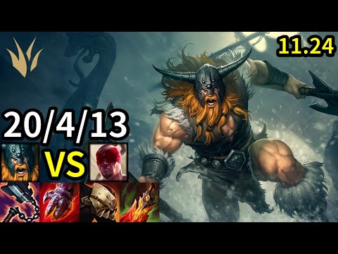 Olaf Jungle vs Lee Sin - KR Master | Patch 11.24