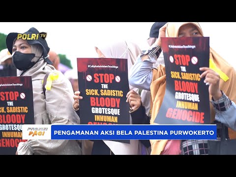 KAPOLRESTA BANYUMAS PIMPIN PENGAMANAN AKSI BELA PALESTINA DI ALUN ALUN PURWOKERTO