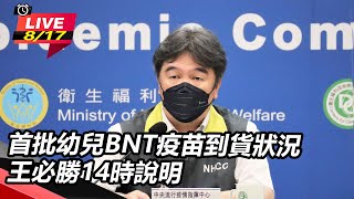 首批幼兒BNT疫苗到貨狀況