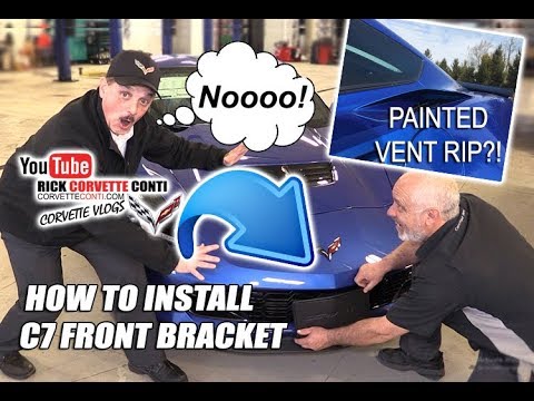 HOW TO INSTALL LICENSE BRACKET ON CORVETTE C7 & GS PAINTED VENT RIP OFF?! Video