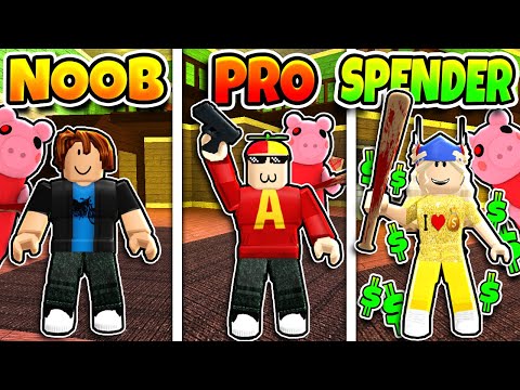 Roblox NOOB vs PRO vs ROBUX SPENDER in PIGGY!