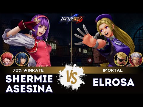 KOF XV▰SHERMIE ASESINA (Leona/Athena/Shermie) 🆚 ELROSA (Ramón/Hinako/O.Yashiro)🎞️Replay Match - 1/26