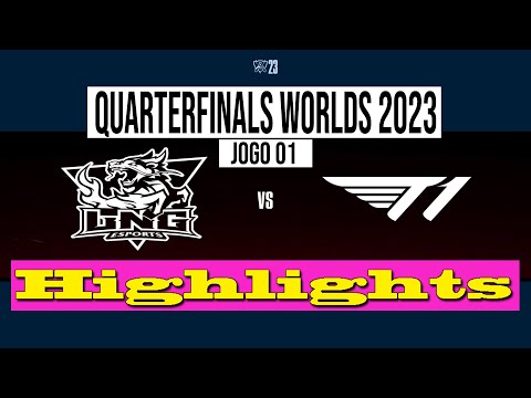 LNG ESPORTS VS T1 JOGO 01 (MD5) | Highlights | Worlds 2023 Main Event