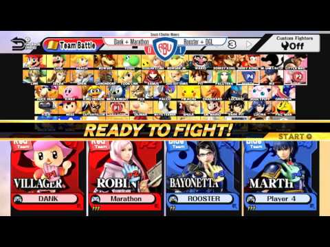 ABU 12: Marathon + Dank vs. Rooster + DGL - SSB4 Doubles Semis