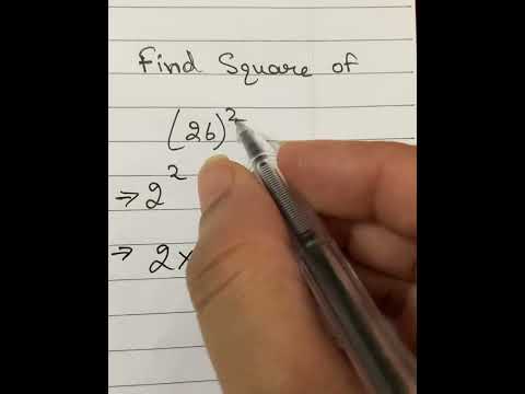 Find square shortcut method