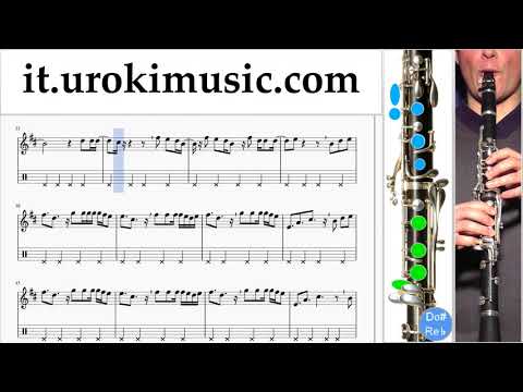 Corso di Clarinetto Clean Bandit - Rockabye ft Sean Paul Anne-Marie Tablature Tab Parte#2 um-i276