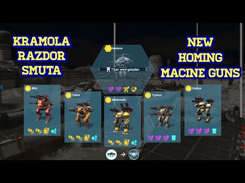 War Robots : By By Fafnir | Homing Machine Guns | Kramola, Razdor, Smuta | Testserver Gameplay