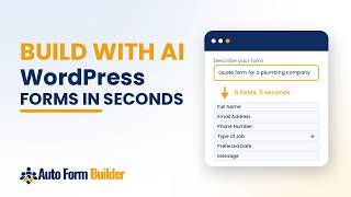 Build a WordPress Form with AI in Seconds (Free AI Form Builder)