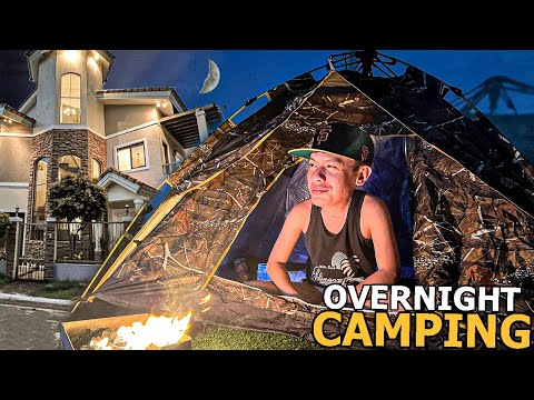 Staying OVERNIGHT sa labas ng BG HOUSE! (SOLO CAMPING)