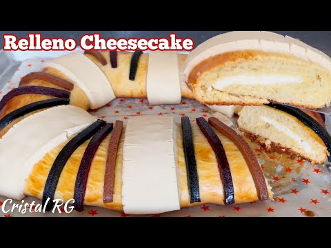 Rosca de reyes relleno de queso 
