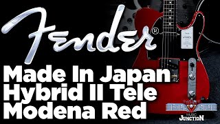 Video thumbnail for Music Junction: Fender Made in Japan Hybrid II Telecaster, Rosewood in Modena Red by Music Junction