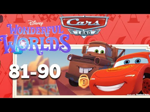 Disney Wonderful Worlds - New Update! Cars Land! New Aurora Outfits! Levels 81-90