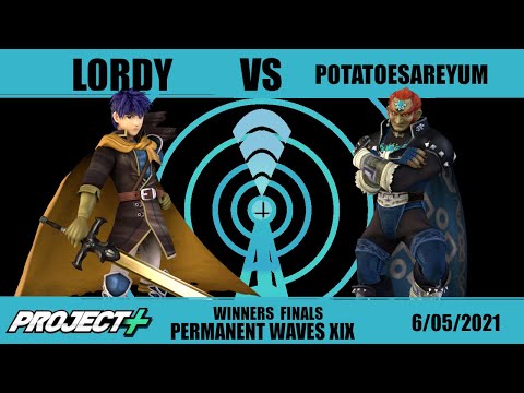 Lordy (Ike) vs PotatoesAreYum (Ganondorf) Permanent Waves 19 Winners Finals [Project M] [P+]