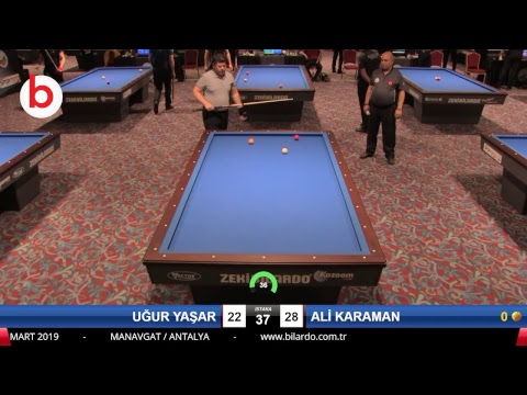 UĞUR YAŞAR & ALİ KARAMAN Bilardo Maçı - 2019 TÜRKİYE KUPASI 1. ETAP ERKEKLER-6.ÖN ELEME