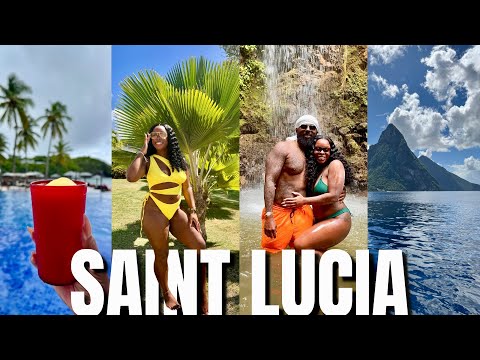 SAINT LUCIA VLOG | Anniversary Trip, LIT Street Party, Sulphur Springs, Waterfall + Catamaran Cruise