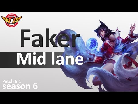 SKT T1 Faker : Ahri vs Zed | Mid lane | KR SoloQ | Patch 6.1