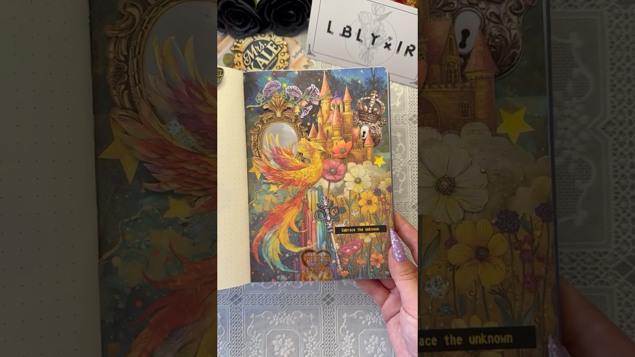 ASMR Creative Journal | Phoenix Theme | LBLYXIR #scrapbooking  #diycraft #lblyxir #journaling #fyp