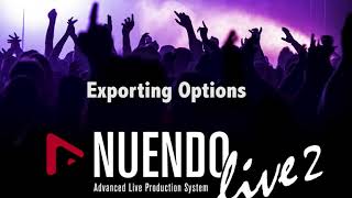Video thumbnail for Nuendo Live 2 Master Class: 6. Exporting Options by SYNC: SteinbergYamahaNetworkChannel