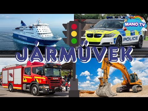 Járművek gyerekeknek - Fedezd fel a járművek izgalmas világát! #truck #train #police #ship #plane