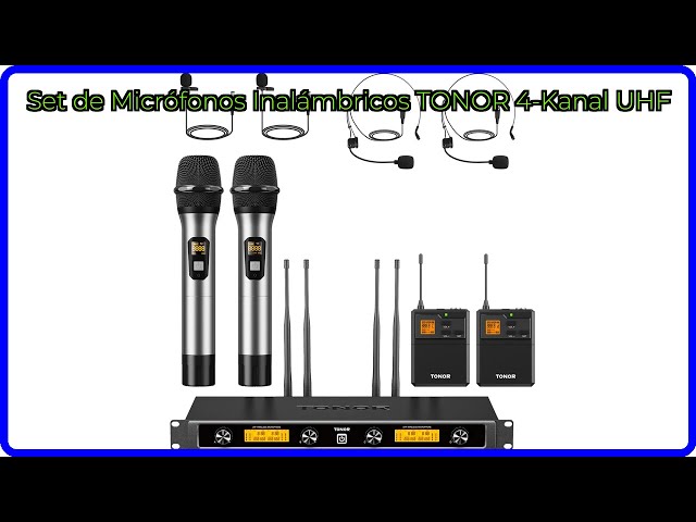 Vídeo relacionado con SIKUING 4 Canales UHF Sistema de micrófono inalámbrico con micrófonos de Diadema Lavalier, 4x50 Frecuencias Ajustables, Ideal para Karaoke Reunión Iglesia, 300ft Rango (4 Bodypack)