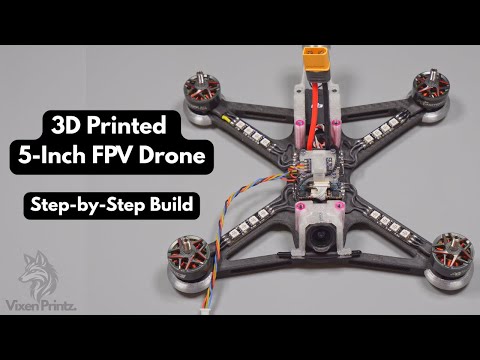 Custom 3D-Printed 5-Inch FPV Drone - Full Build Walkthrough (No-Talking-Just-Building)