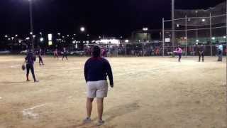 Cassie Davis SA Heroes first city softball game