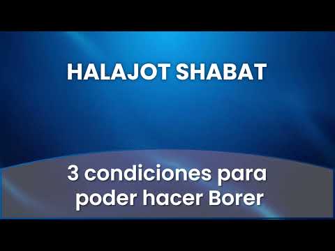 4 - 3 condiciones para poder hacer Borer