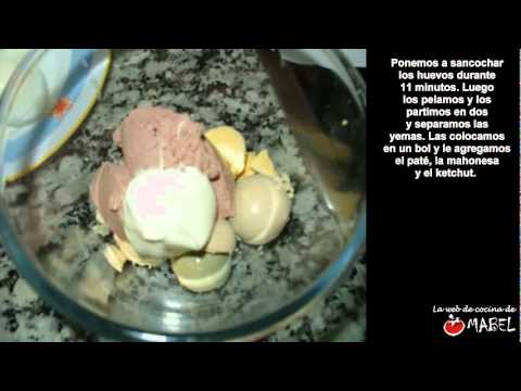 Huevos rellenos con paté