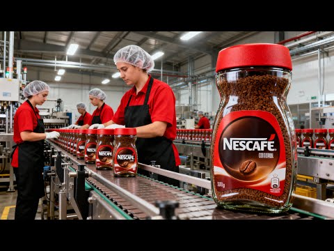 Inside the Modern Nescafé Coffee Factory | How Instant Coffee Is Made (Full Process)
