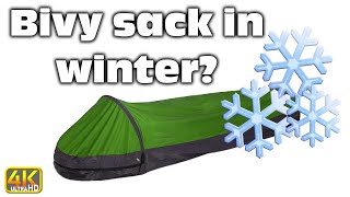 Using a Bivy Sack Winter Camping To Stay Dry? (4k UHD) #camping